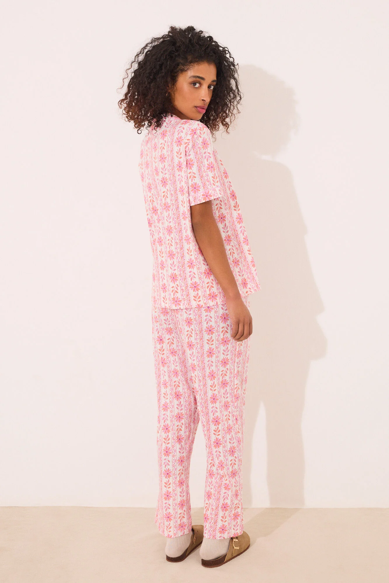 Capri classic pyjamas 100% cotton flowers - Image 3