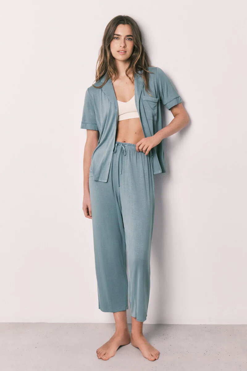 Capri soft touch blue shirt pajamas - Image 2