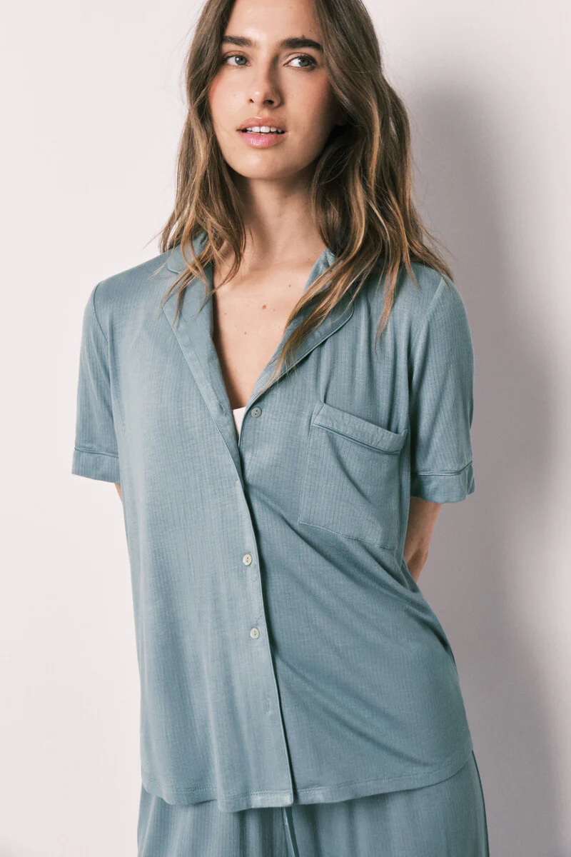 Capri soft touch blue shirt pajamas - Image 4