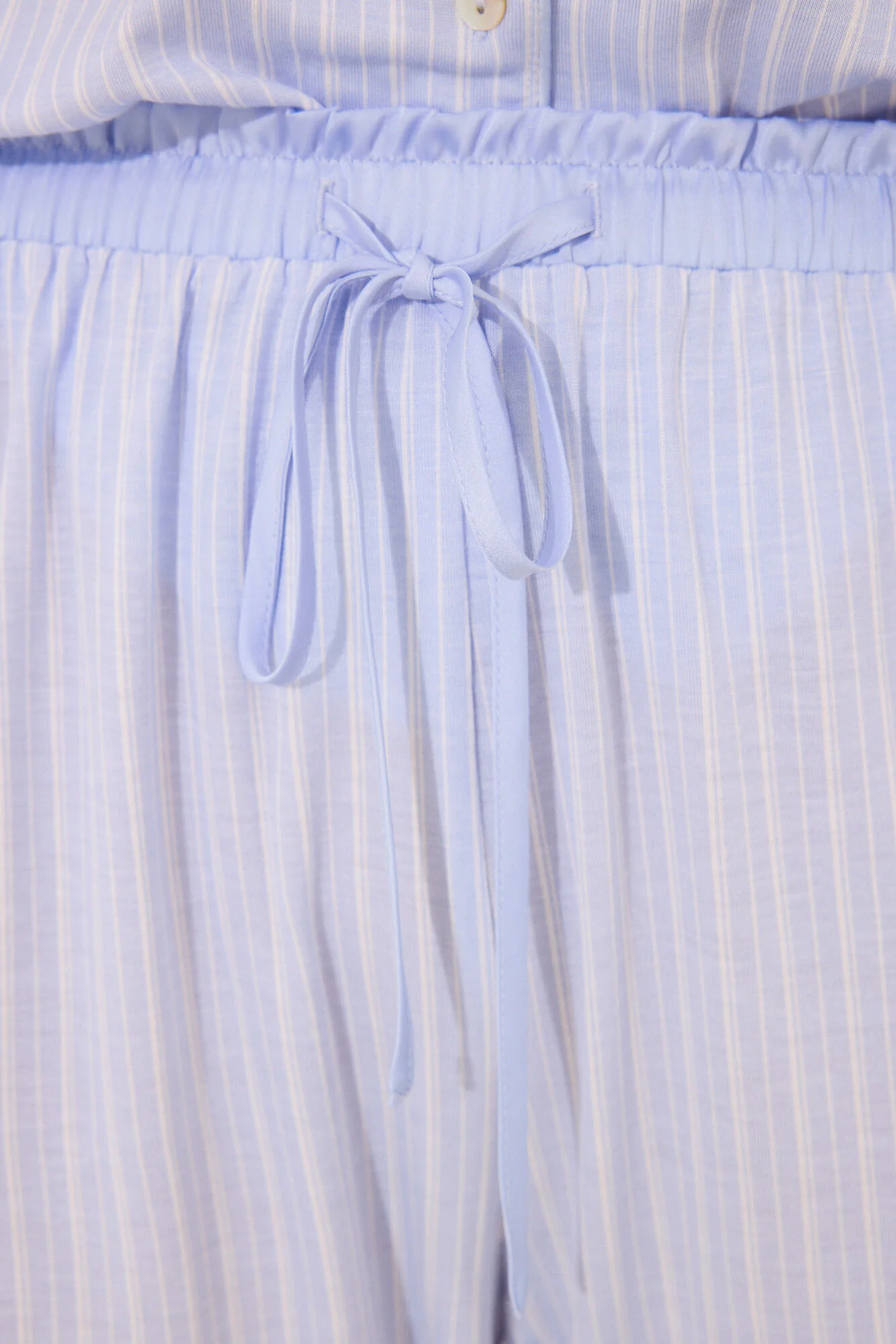 Capri Viscose Blue Striped Classic Pyjamas - Image 4
