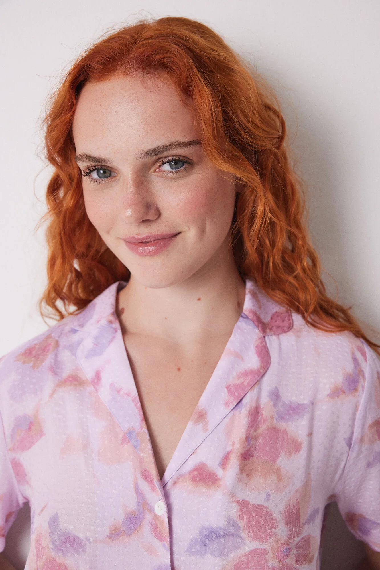 Capri viscose floral shirt pajamas - Image 3