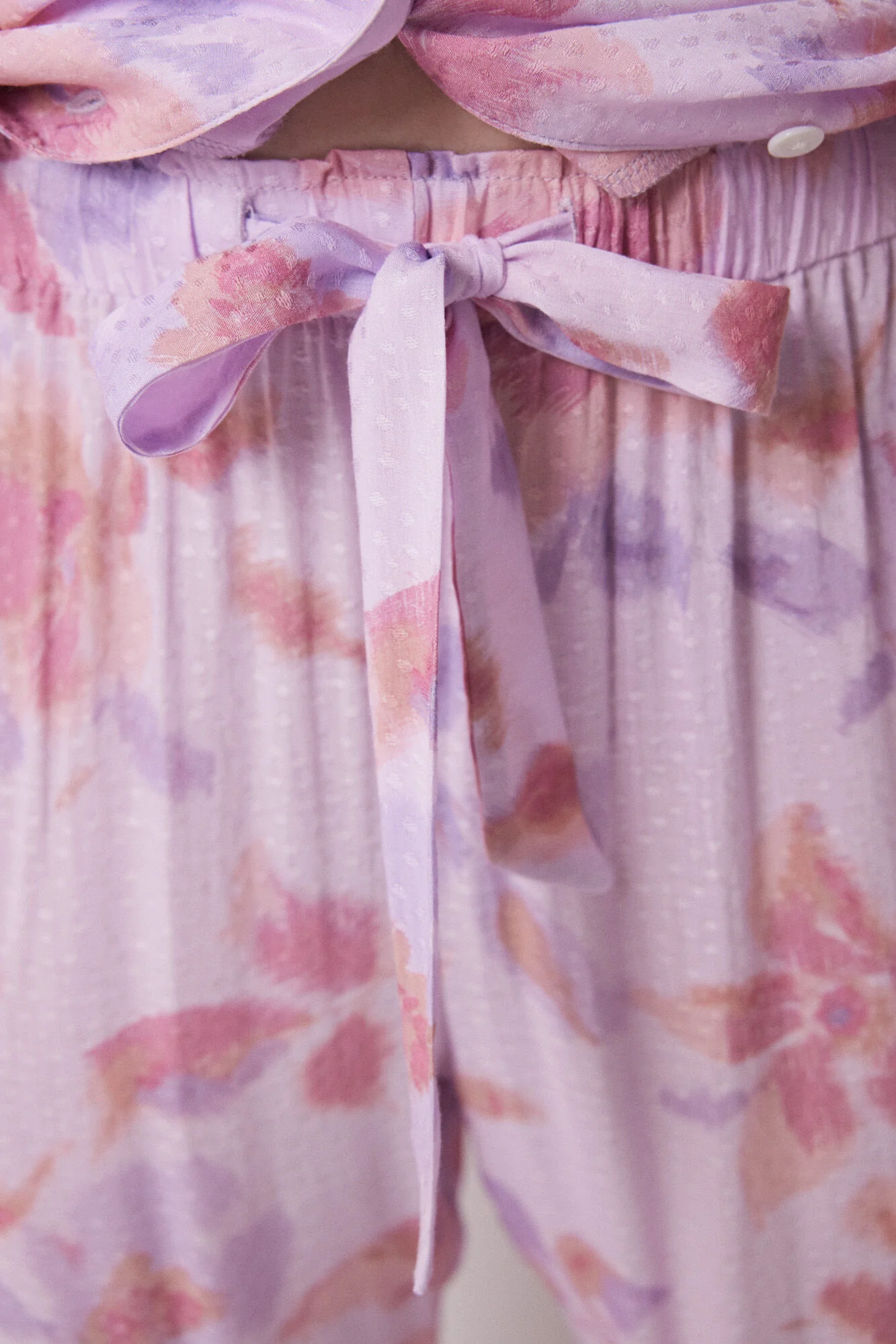Capri viscose floral shirt pajamas - Image 4