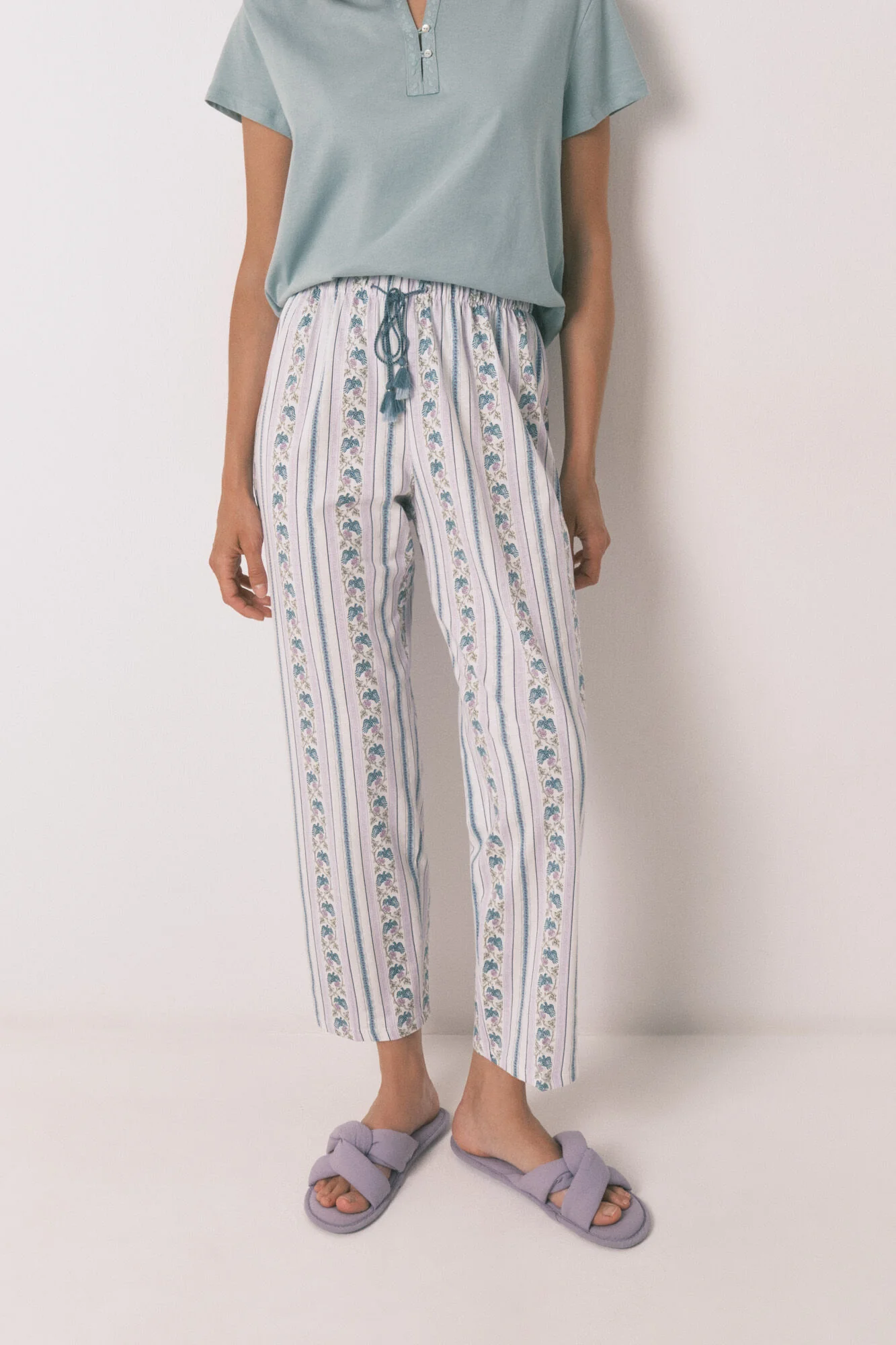 Carrot long trouser 100% cotton borders - Image 2