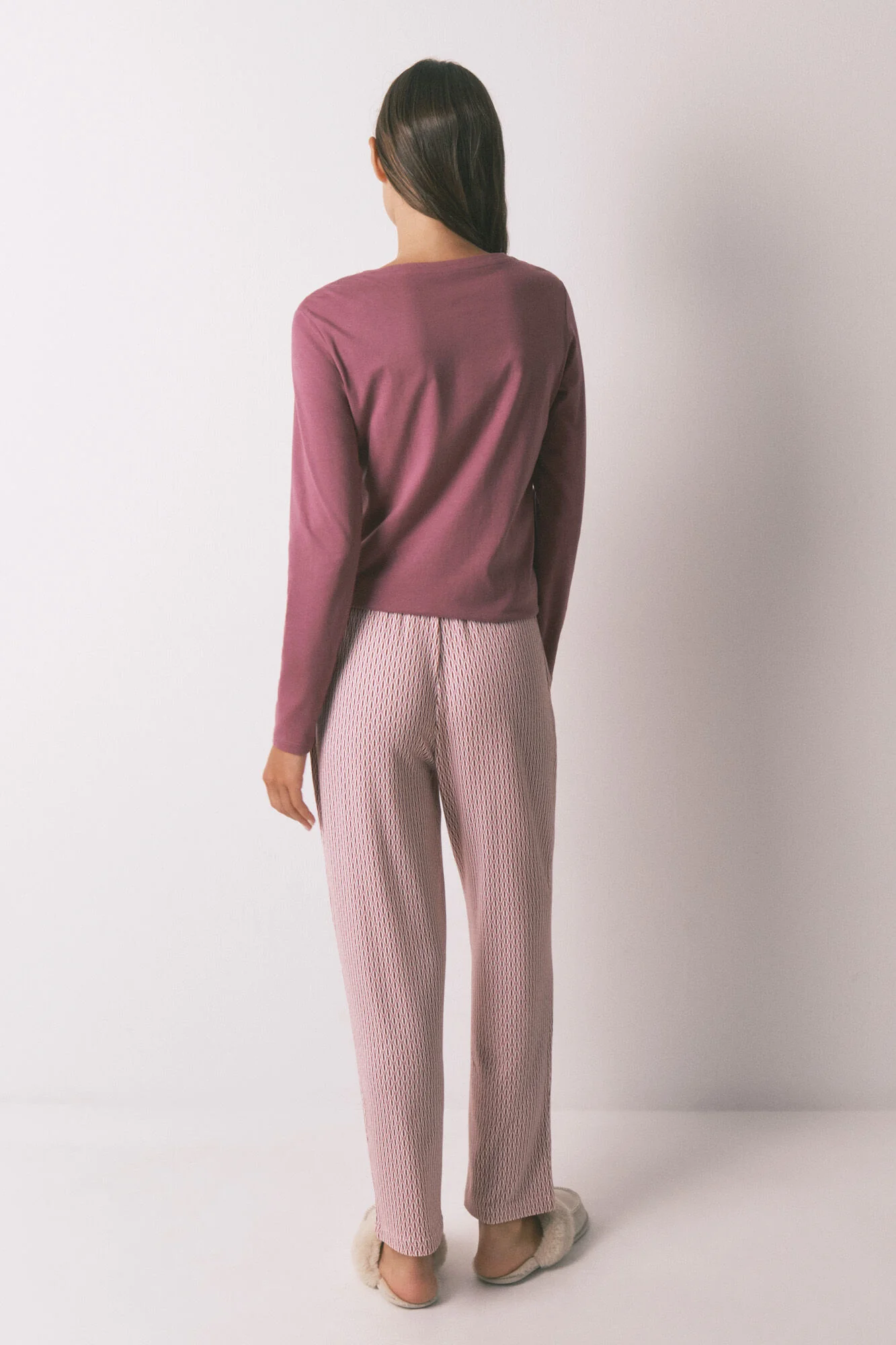 Carrot long trouser in soft pink jersey-knit - Image 4