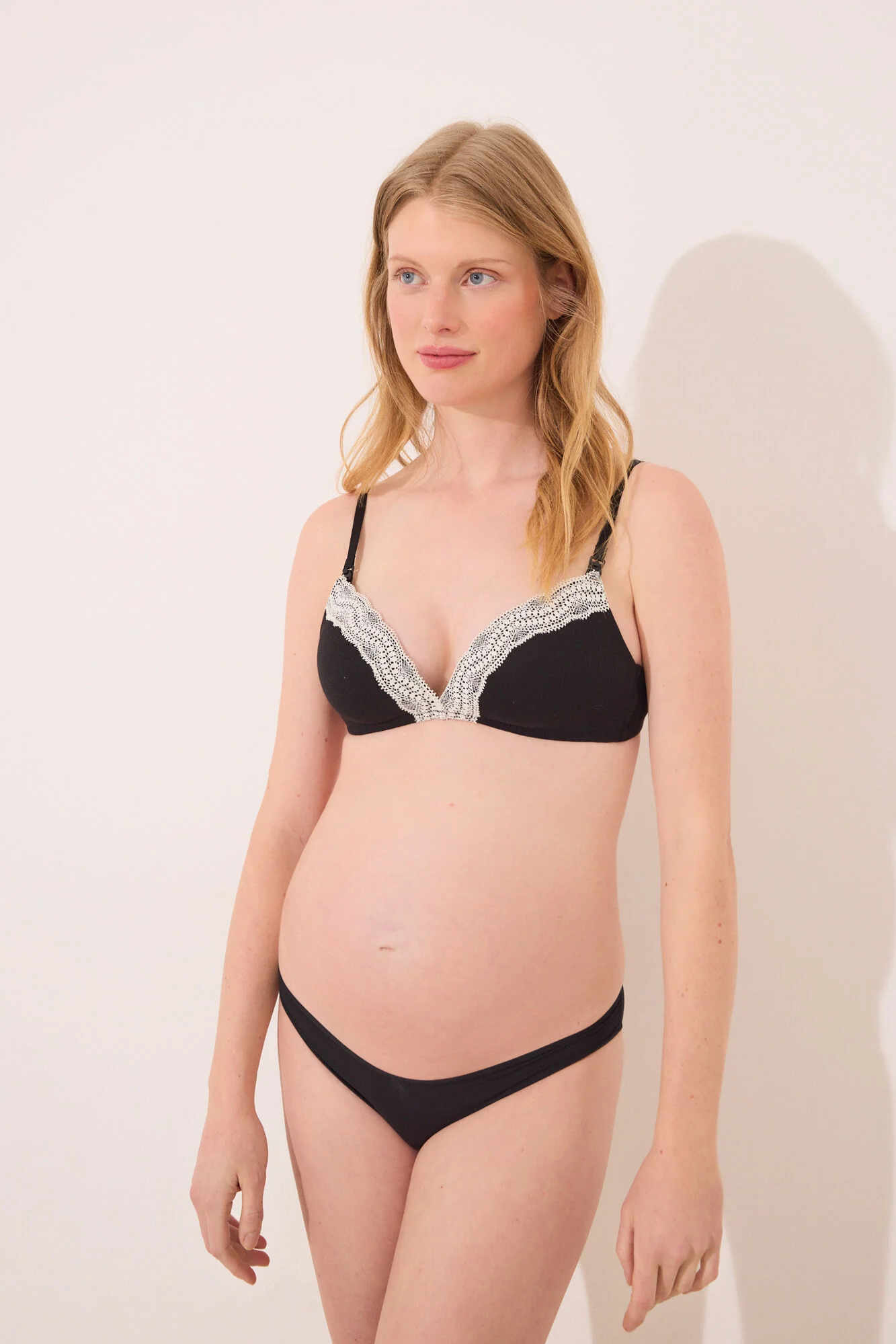 CHARMING ' maternity ' black ribbed bra - Image 4