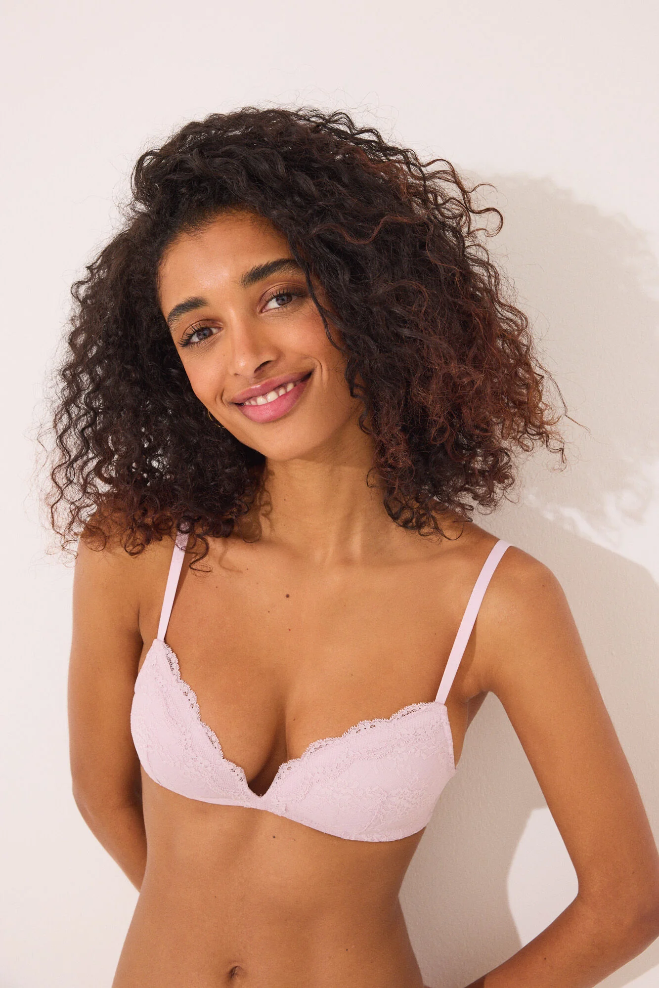 CHARMING triangle bra pink lace - Image 4