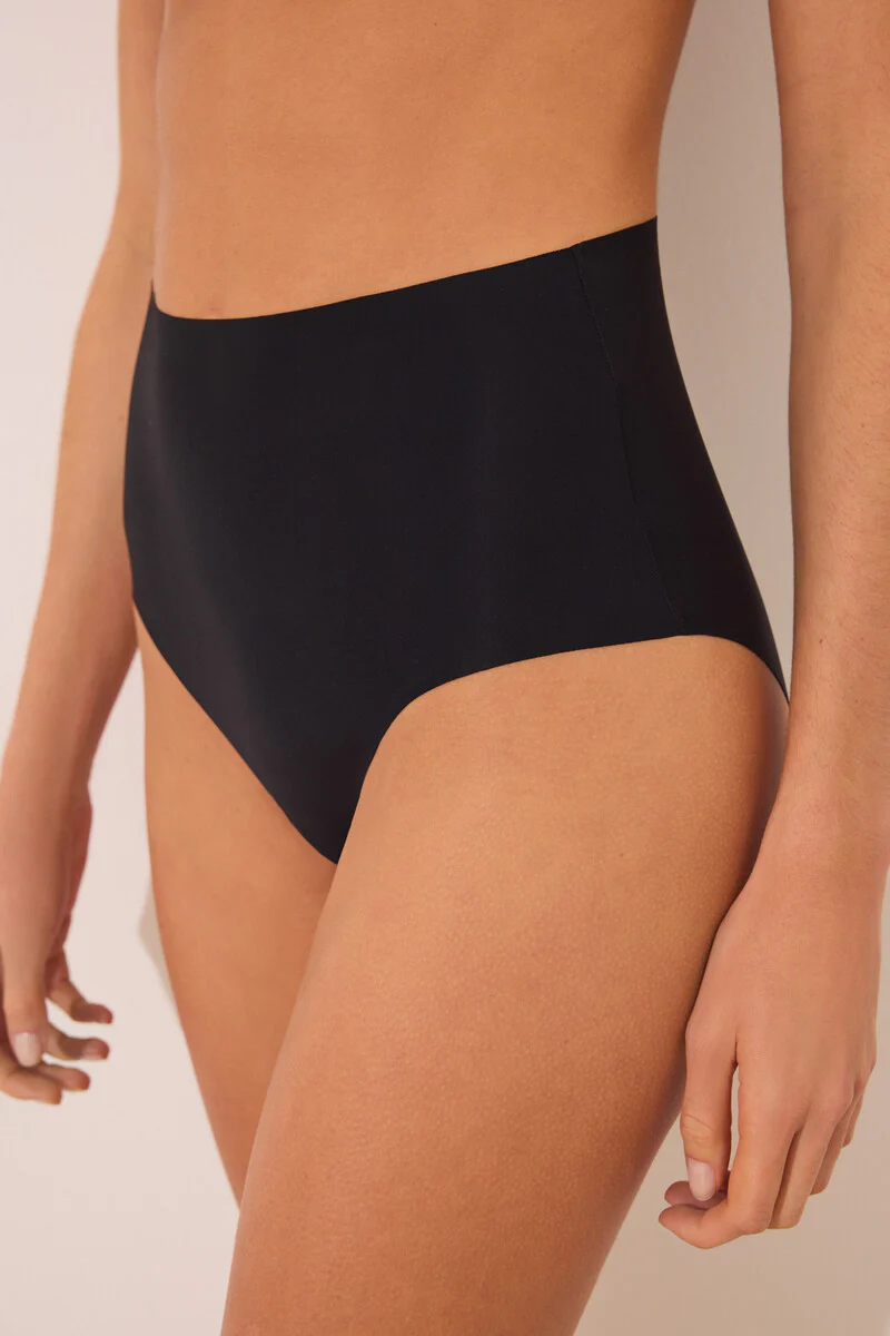 Classic black microfibre high panty - Image 2