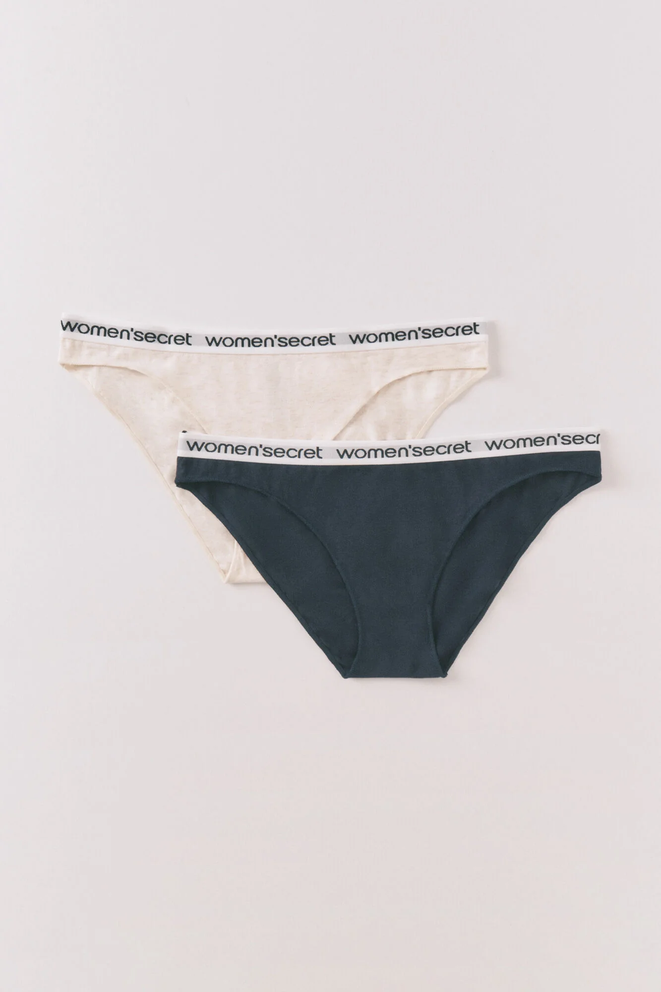 Classic cotton panties pack with blue logo