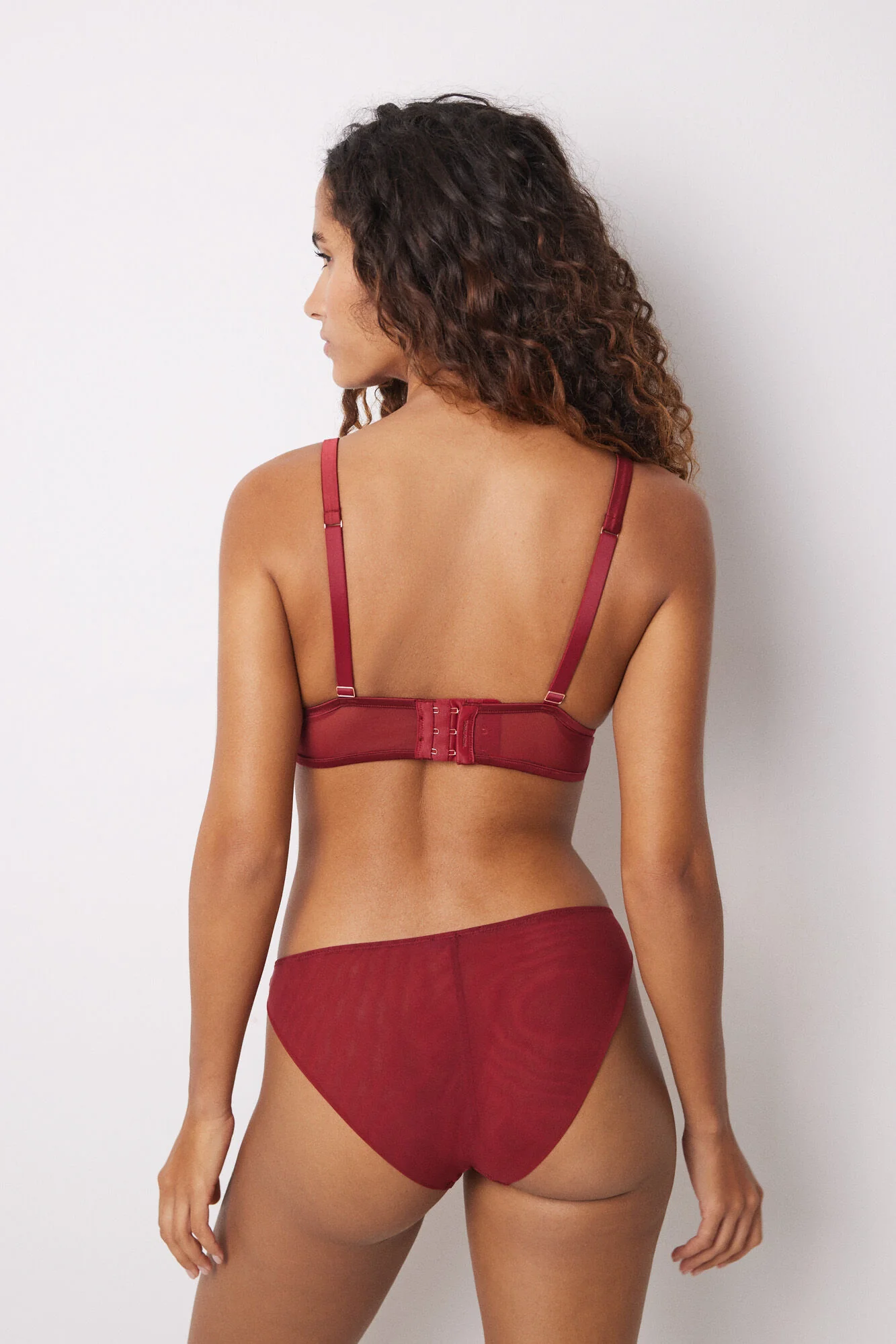classic microfibre and lace garnet panty - Image 5