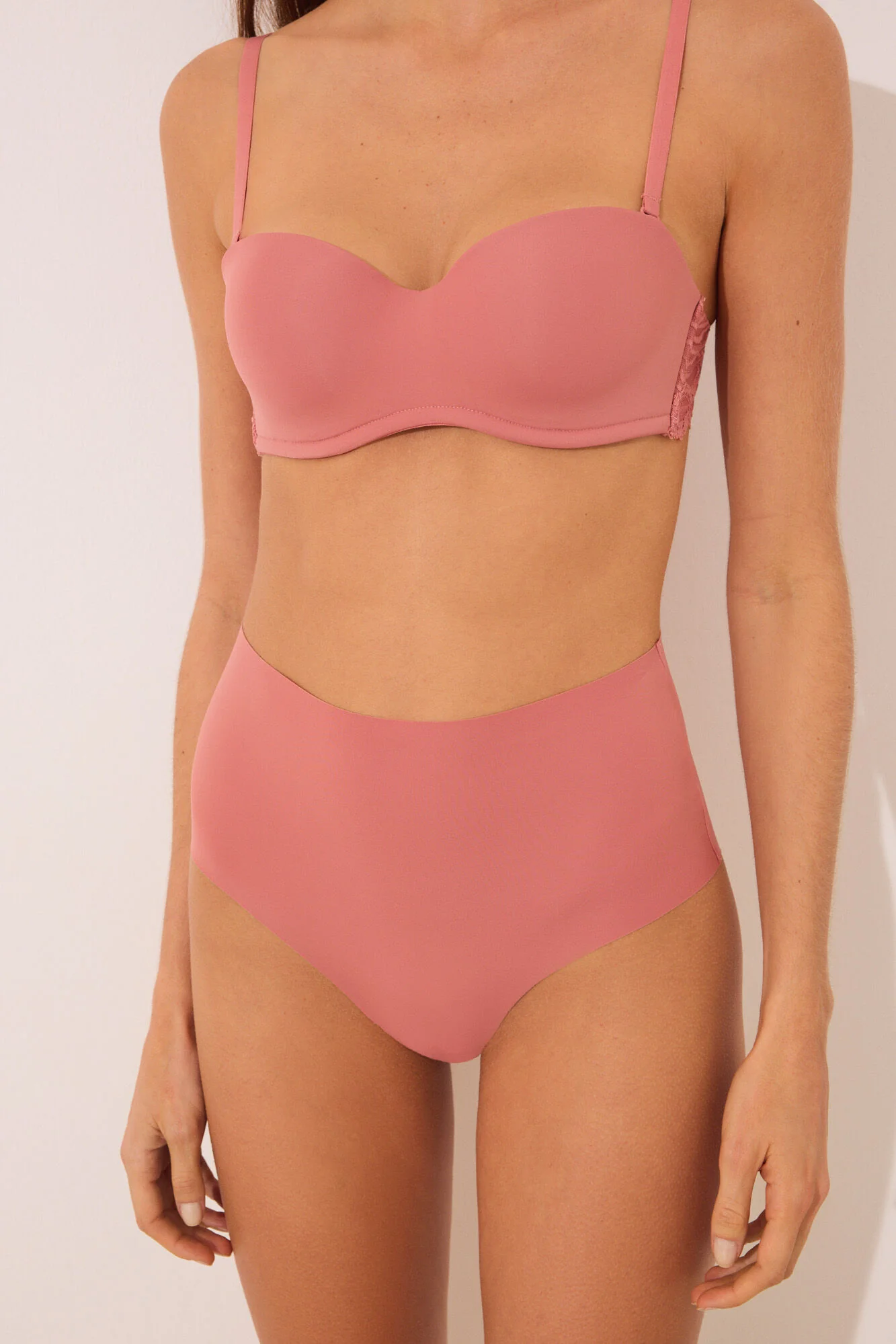 Classic pink microfibre high panty - Image 3