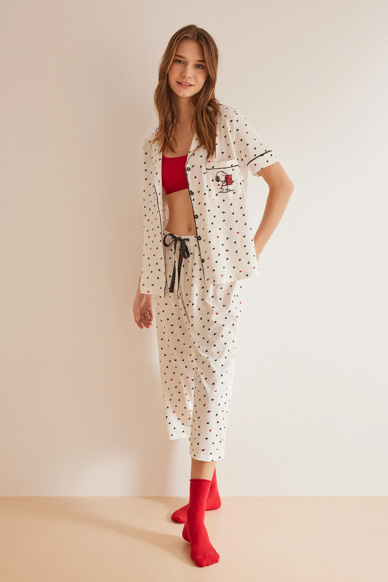 Classic Snoopy Capri pyjamas in 100% cotton - Image 5