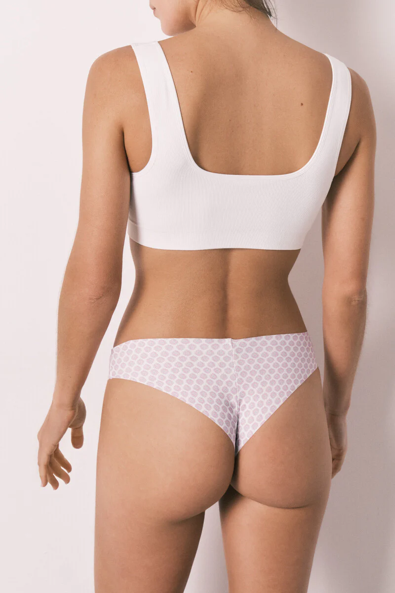 Clean cut floral print Brazilian panty - Image 2