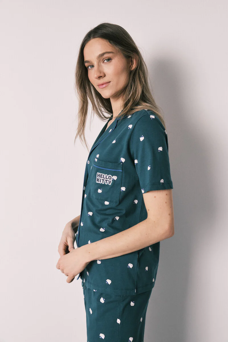 Cotton classic short sleeve pyjamas Hello Kitty - Image 4