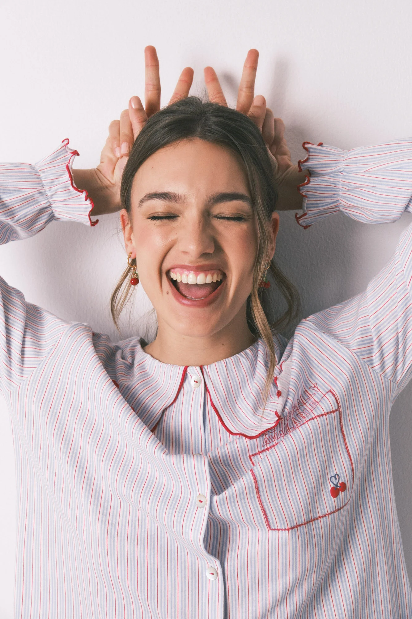 Cotton long Peter Pan collar pyjamas - Image 10