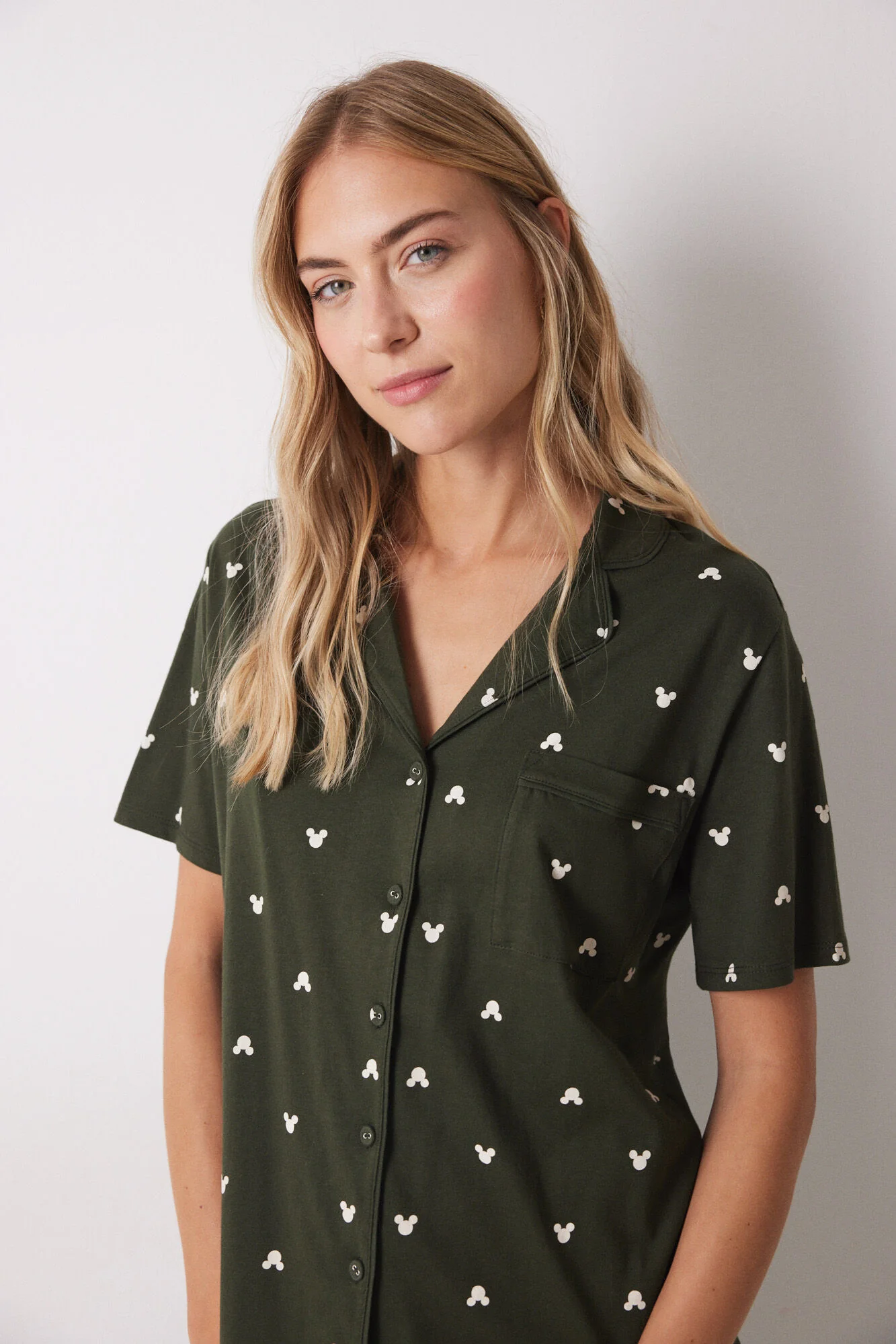 Cotton shirt pajamas with Mickey Mouse logo - Image 3