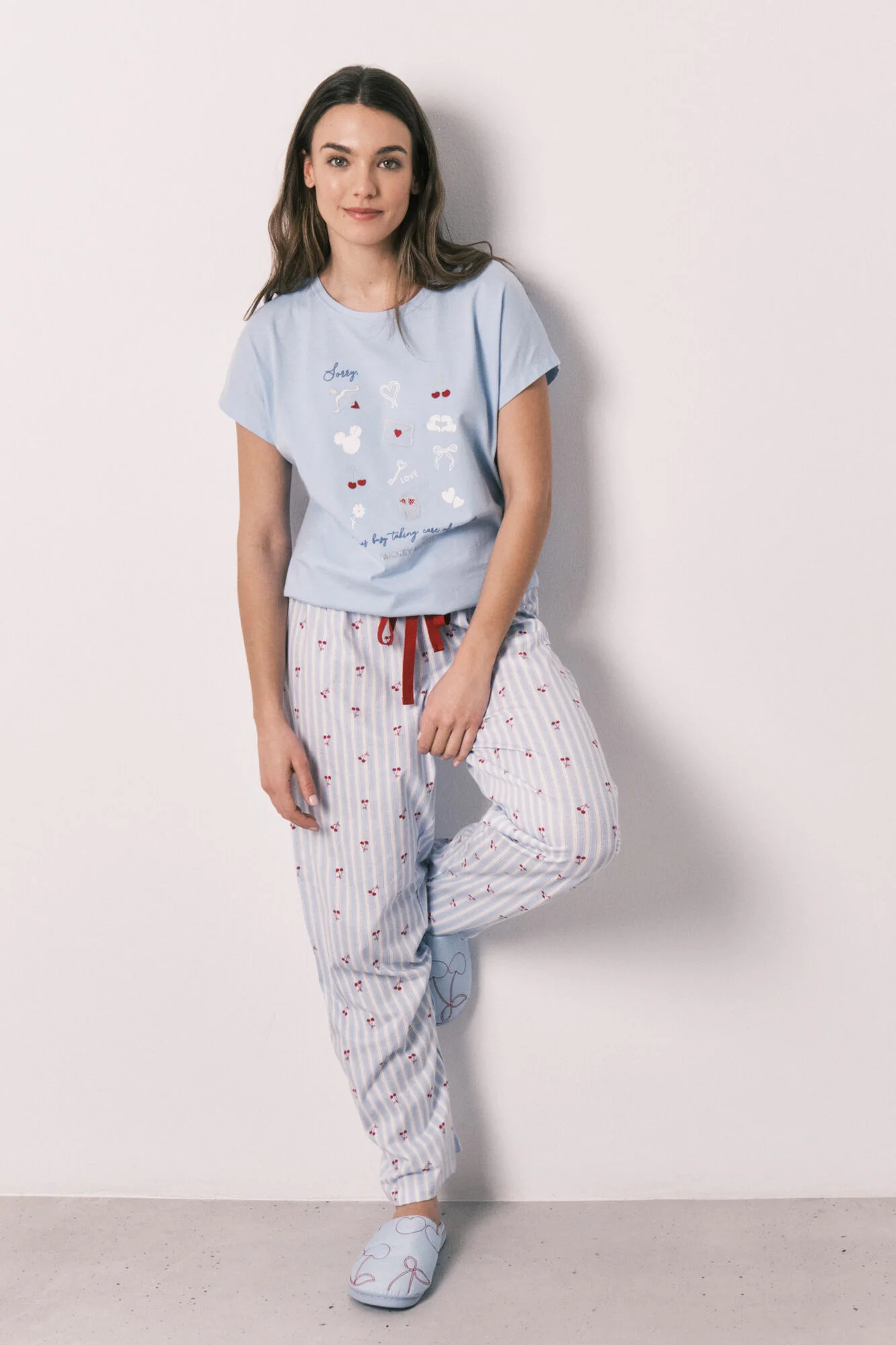 Cotton short sleeve long pyjamas MICKEY - Image 5