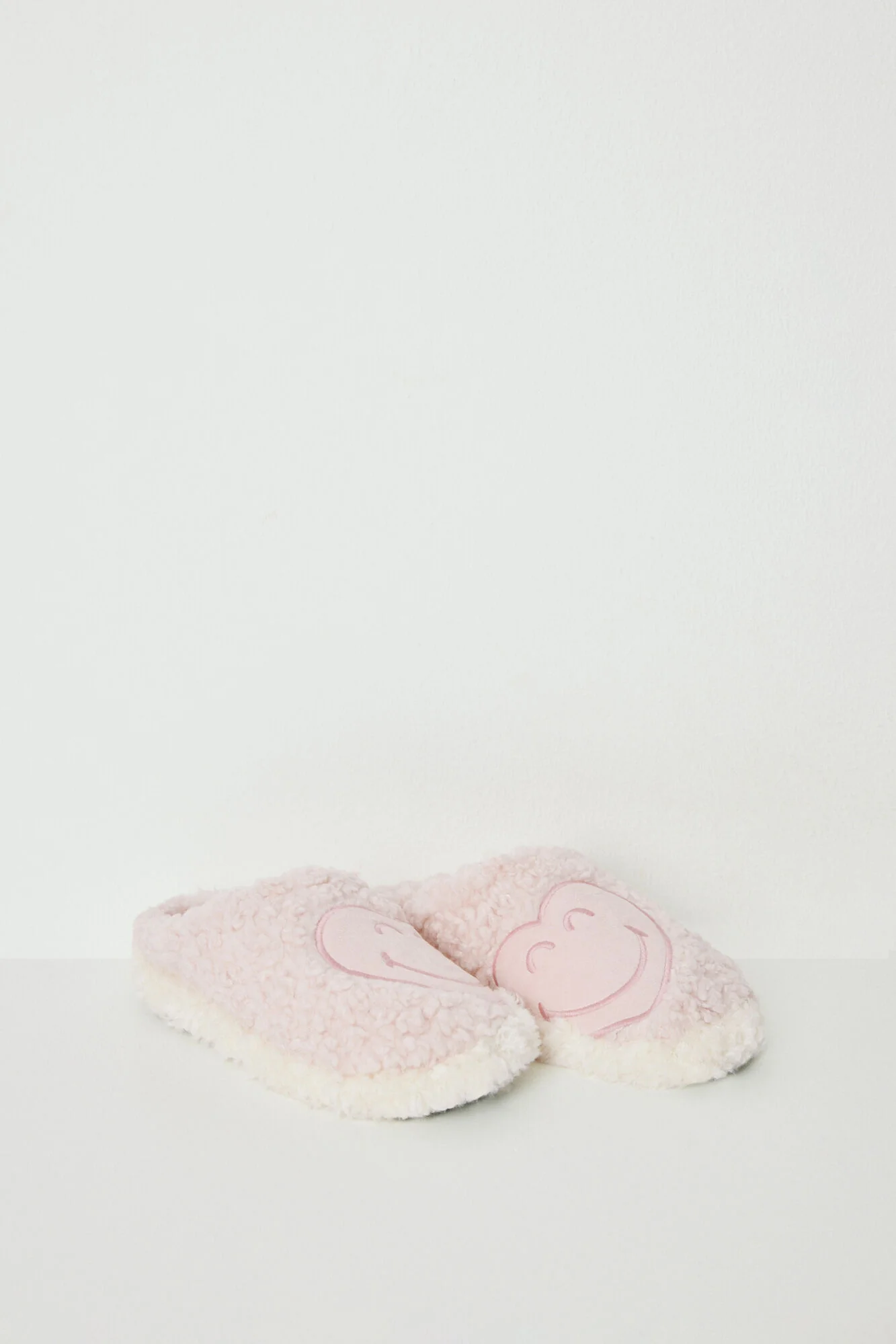 Faux shearling Smiley slippers - Image 3