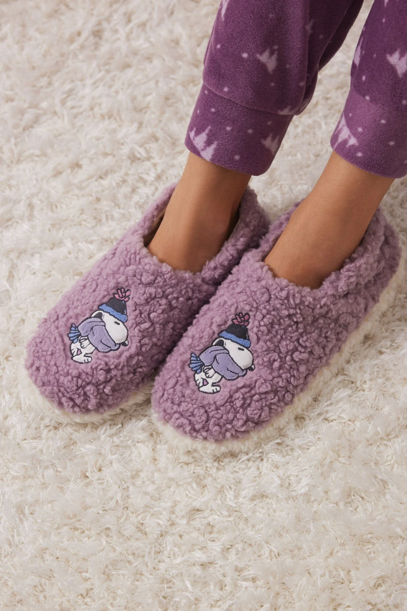 Faux shearling Snoopy slippers - Image 6