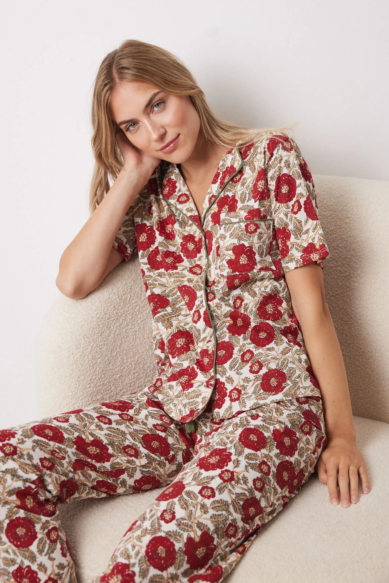 Floral 100% cotton classic pyjamas - Image 5