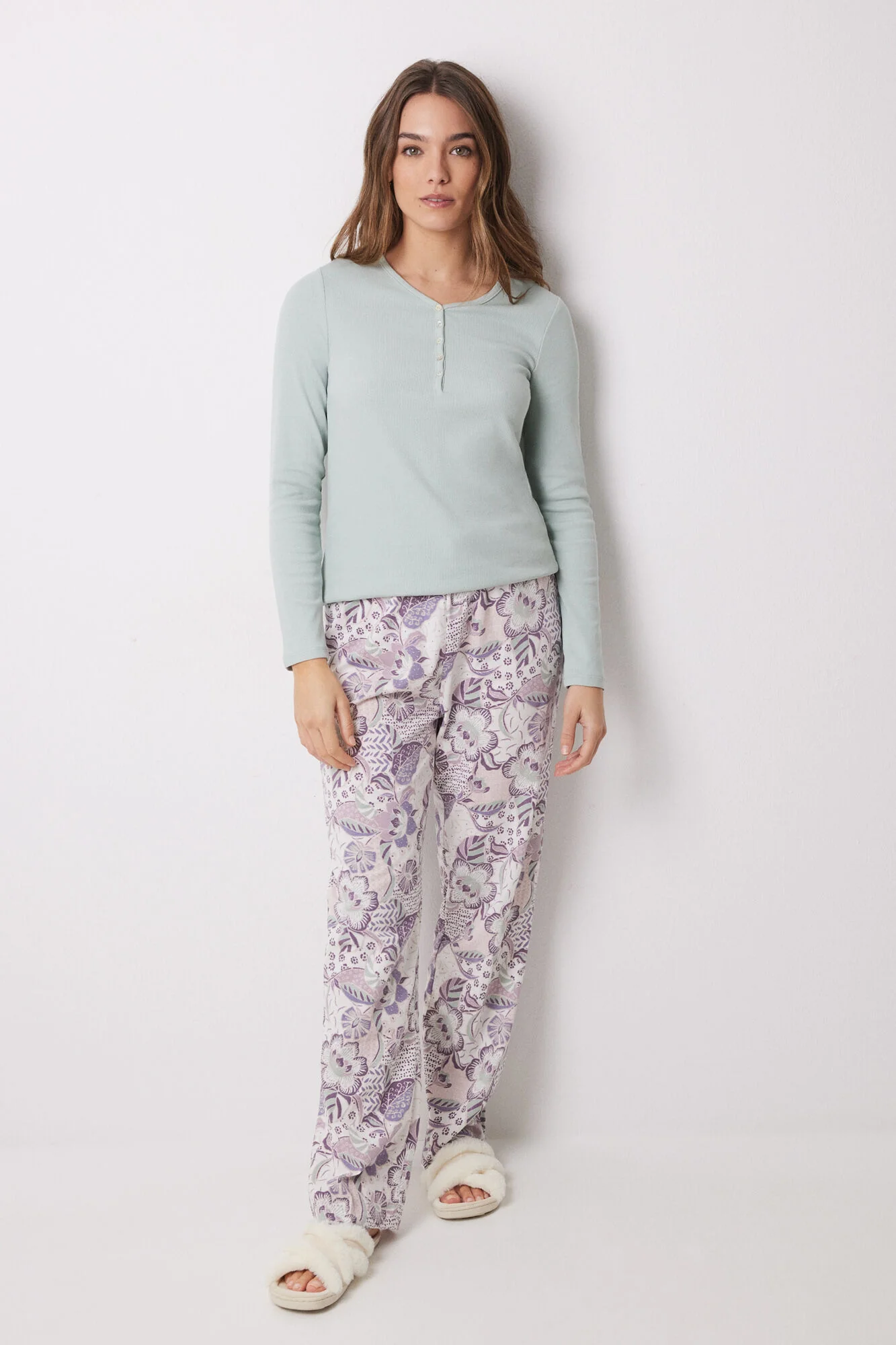 Floral 100% cotton long bottoms - Image 3