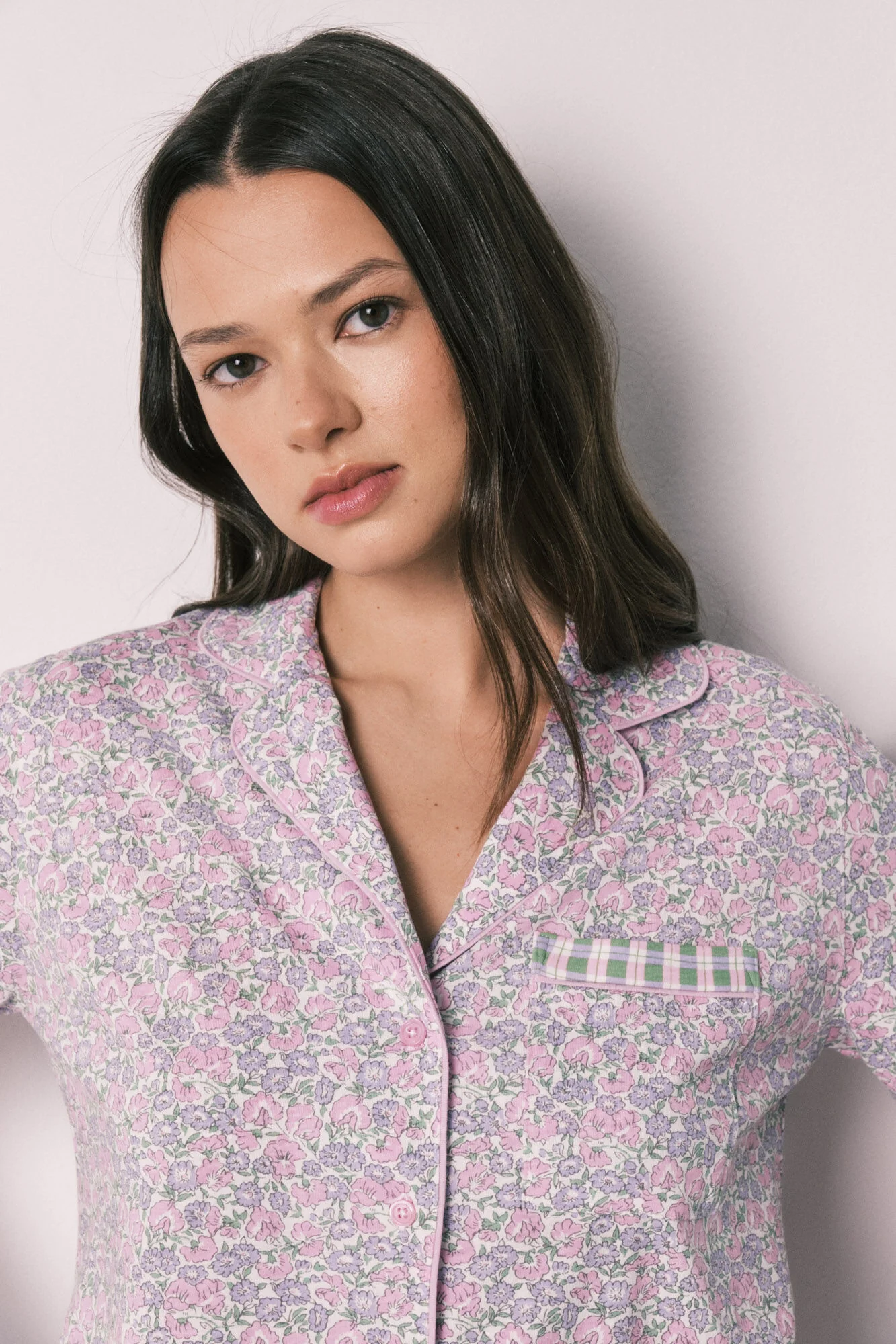 Floral cotton short classic pyjamas - Image 5