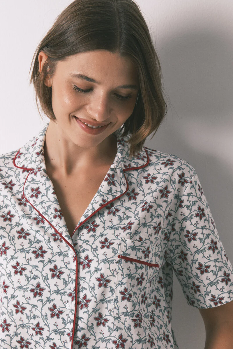 Floral-print cotton classic pyjamas - Image 5