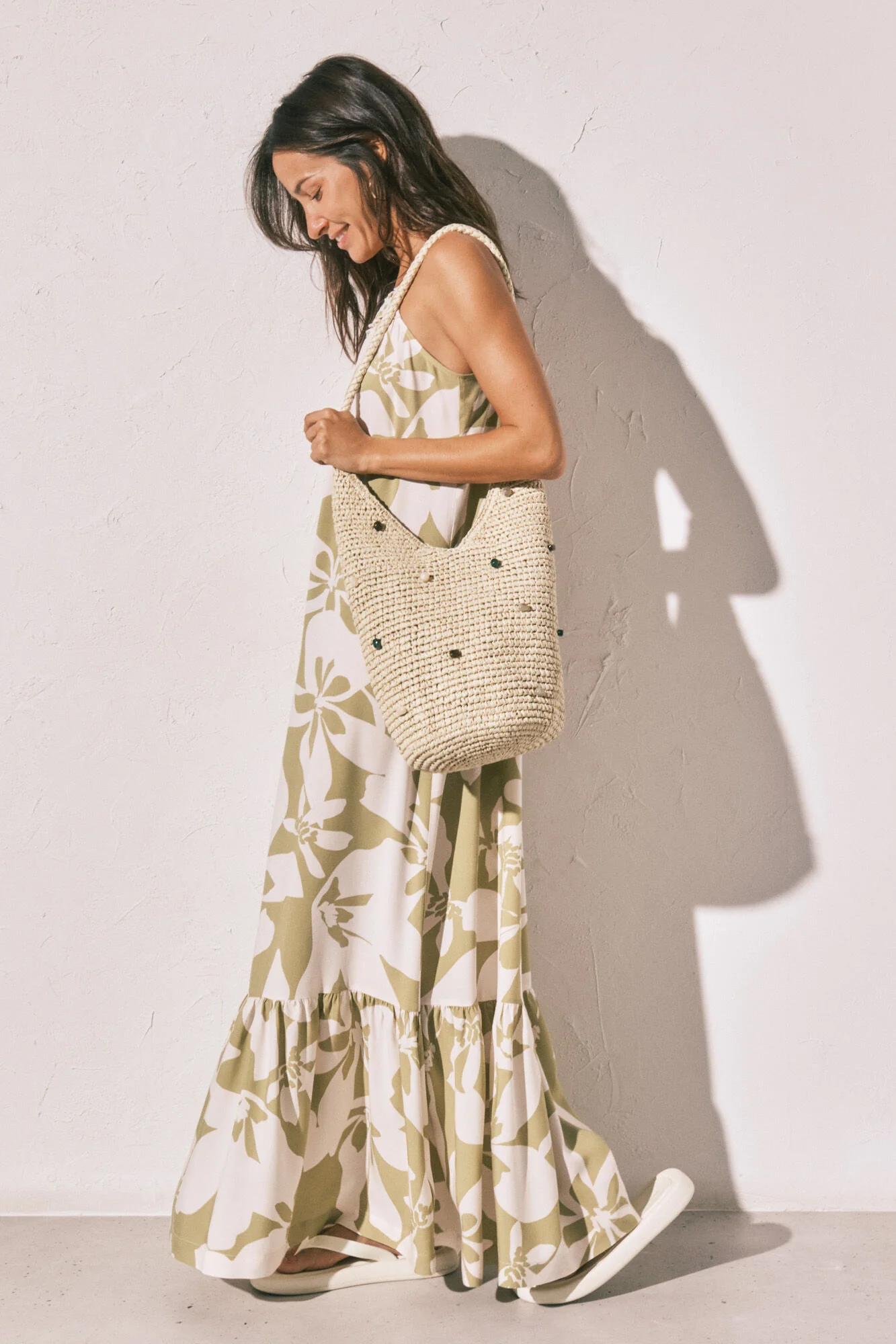 Floral strap long dress - Image 3