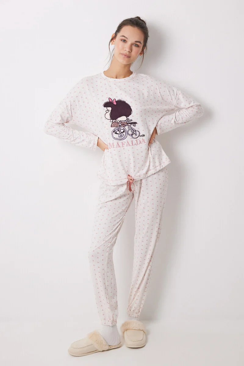Mafalda long print pajamas - Image 2
