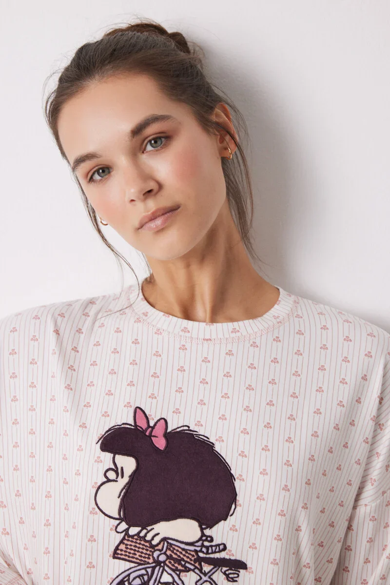 Mafalda long print pajamas - Image 4