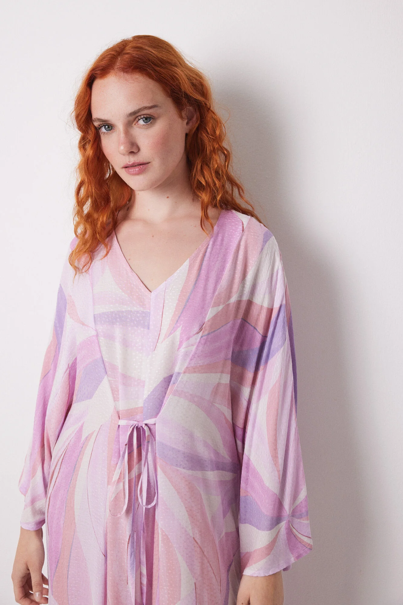 Geometric allover viscose midi dress - Image 3