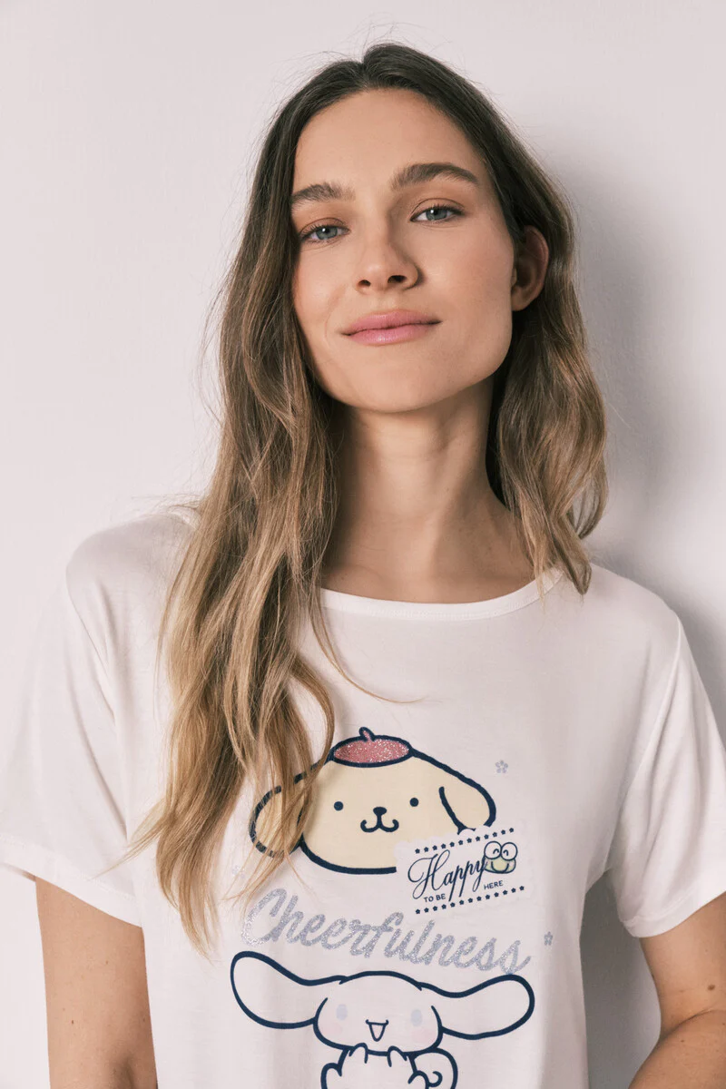Geometric print long pyjamas Cinnamoroll - Image 3