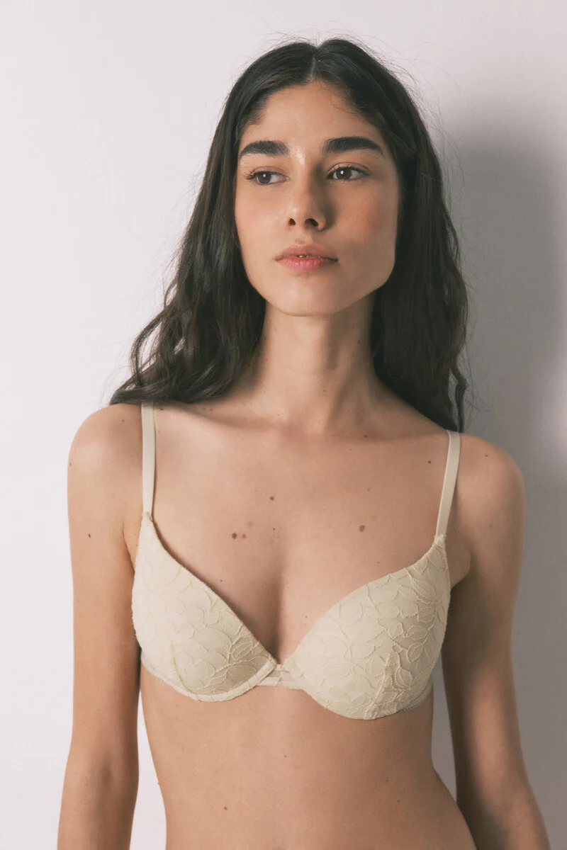 GORGEOUS beige lace push-up bra - Image 3