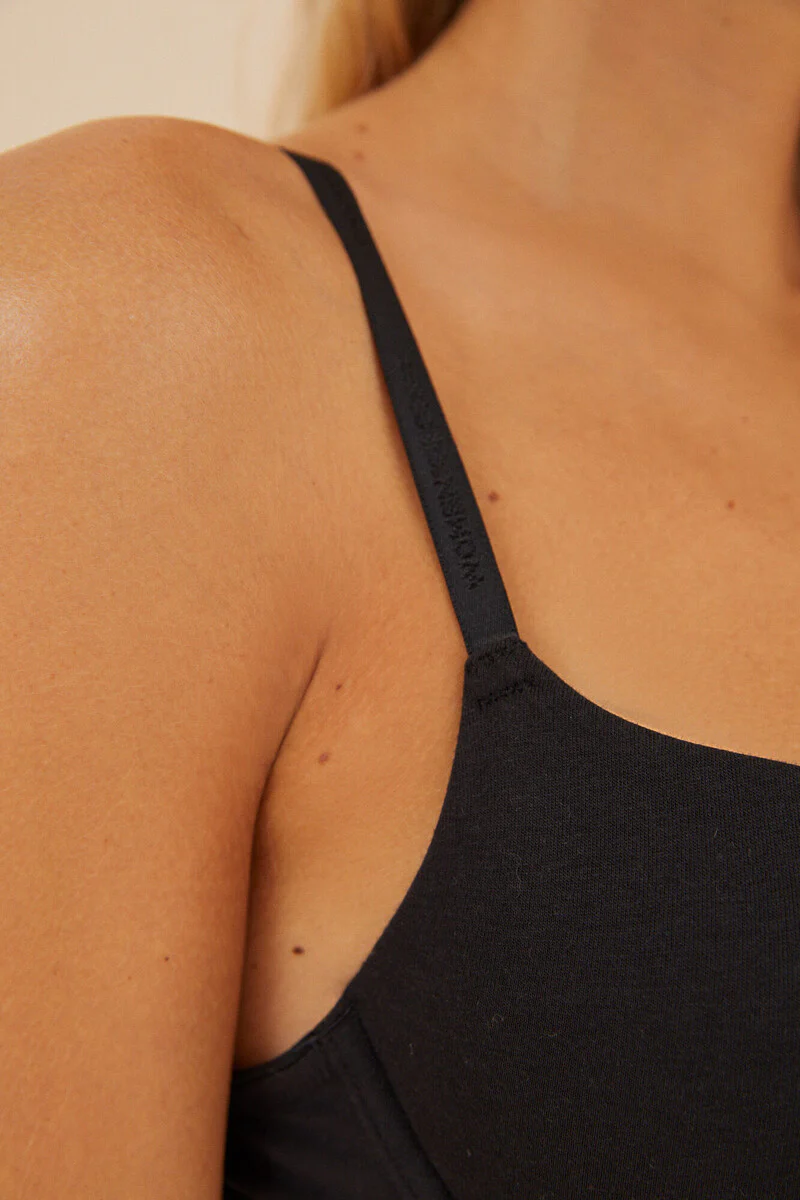 GORGEOUS Black cotton push-up bra - Image 2