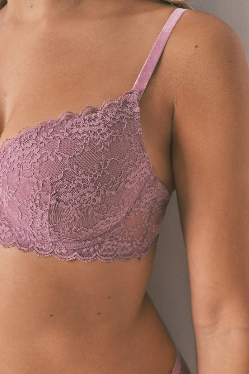 GORGEOUS pink lace push-up bra - Image 4
