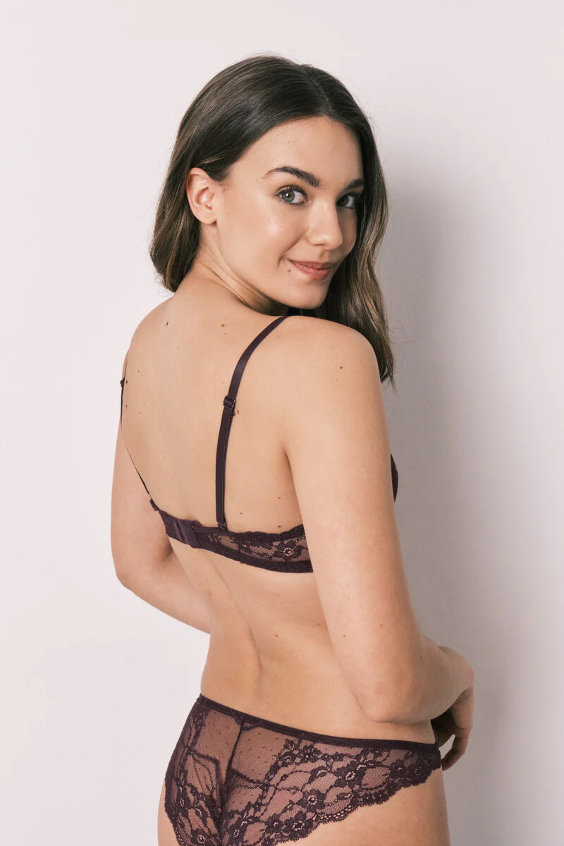 Gorgeous purple lace push-up bra - Image 5