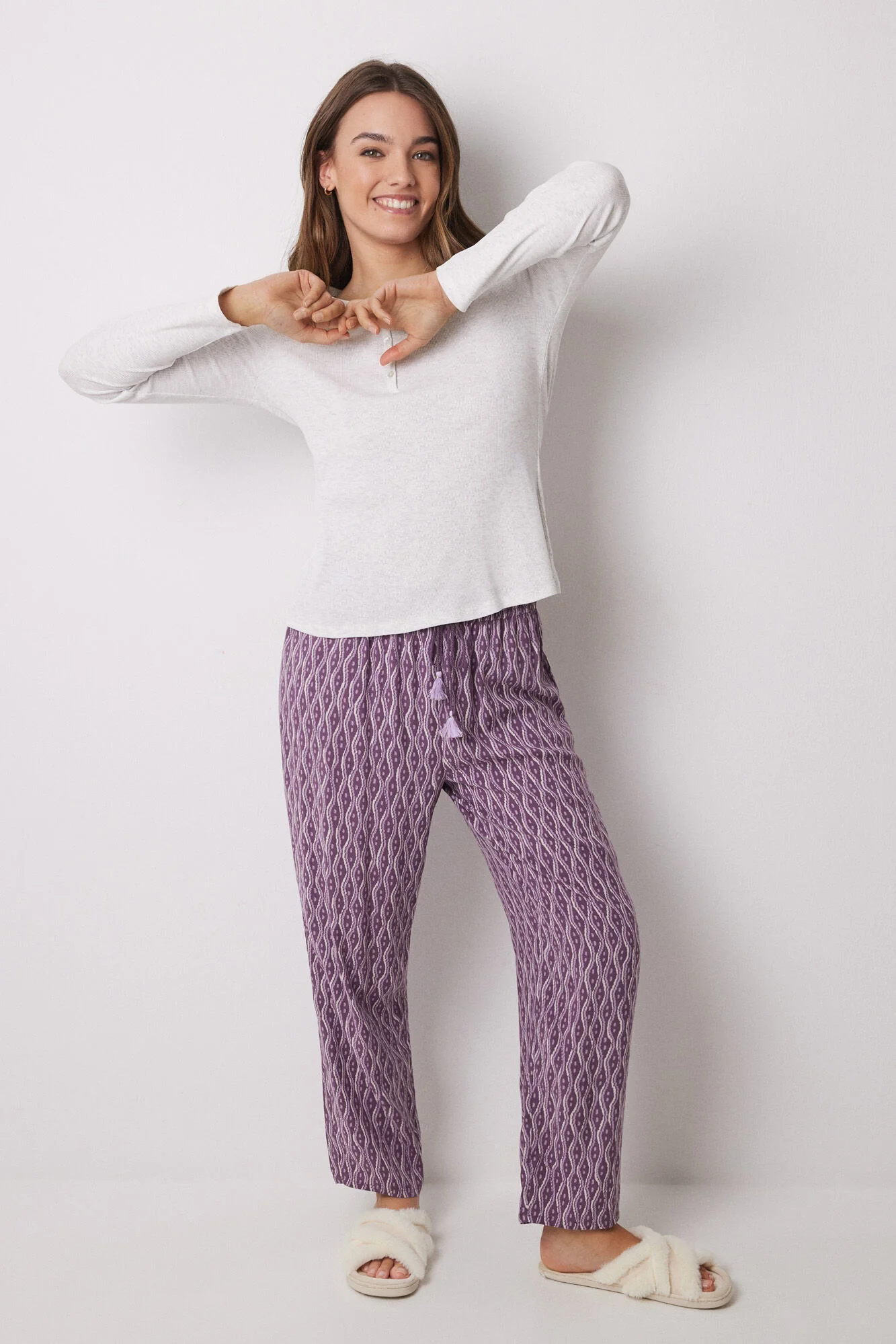 Gray ribbed long sleeve -shirt - Image 5