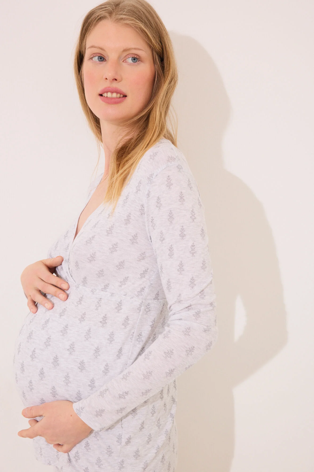 Gray soft touch maternity pyjamas - Image 6
