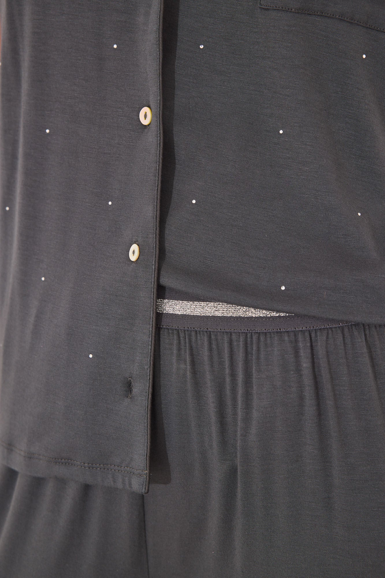 Gray viscose Capri classic pyjamas - Image 3