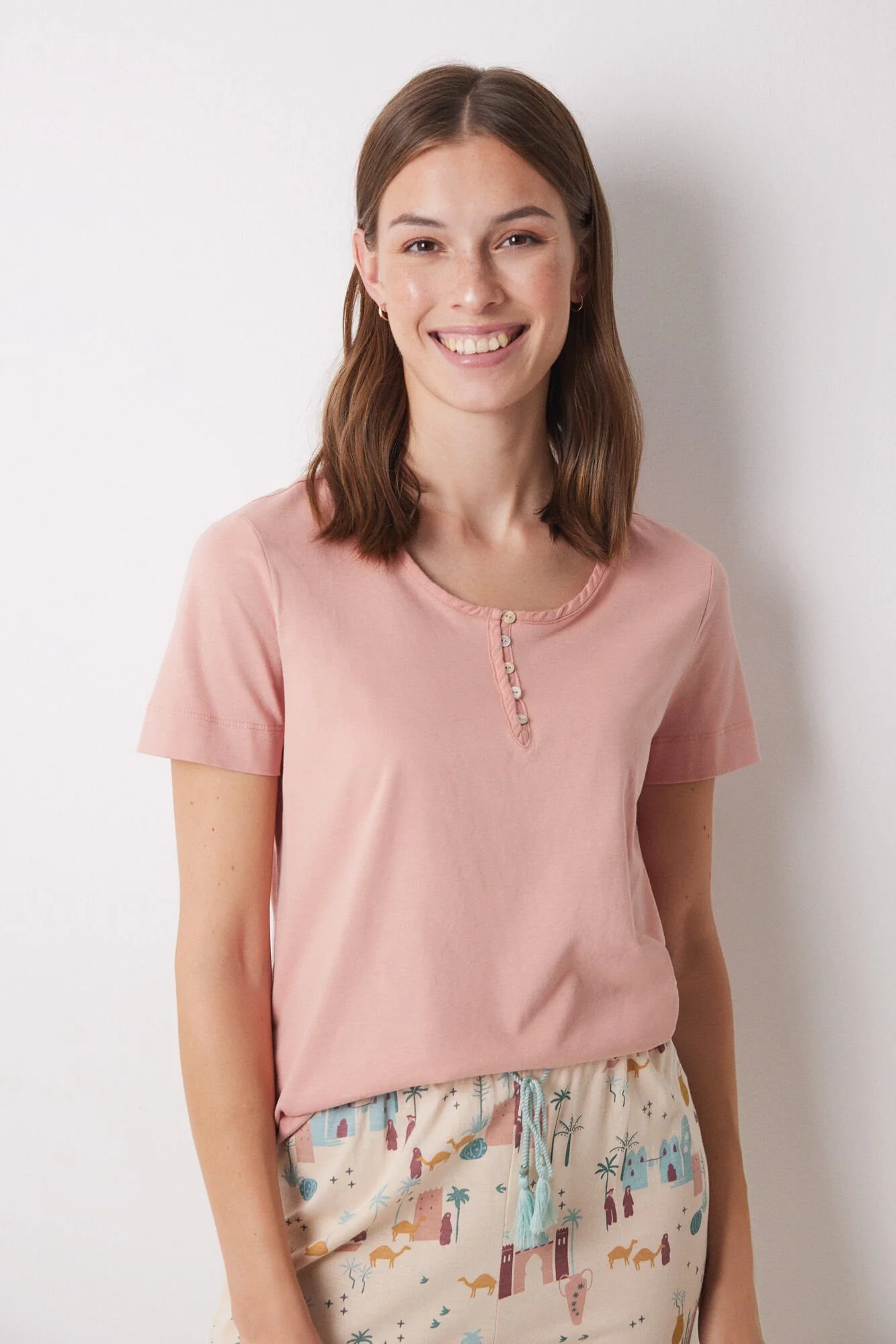 Green 100% cotton short-sleeved T-shirt - Image 3