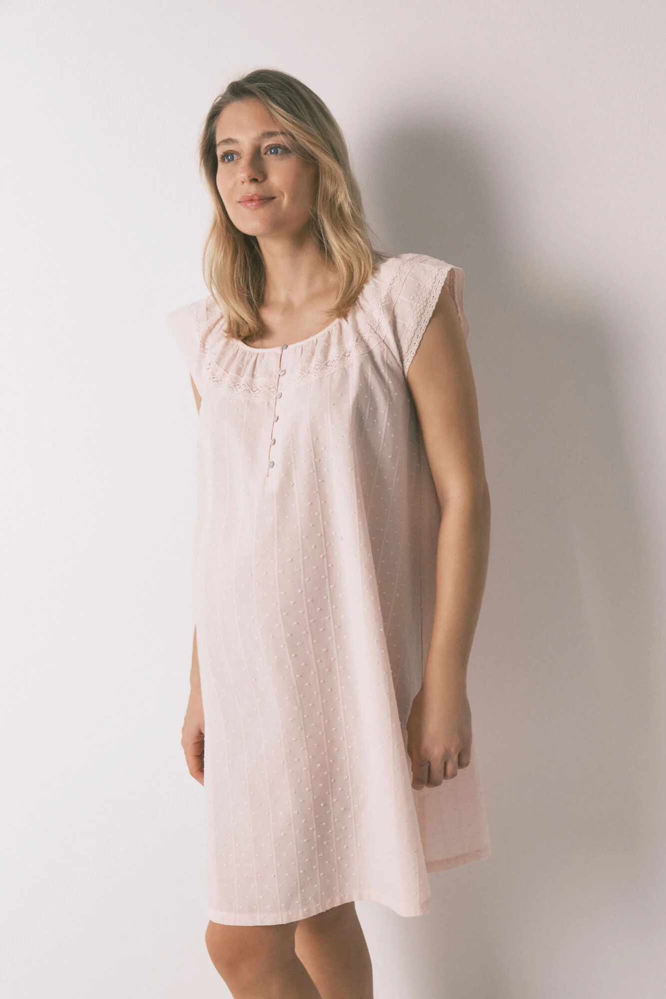 Cotton long nightgown maternity - Image 4