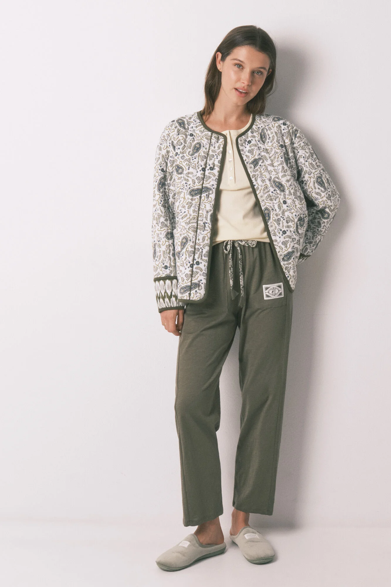 Green cotton long trousers - Image 5