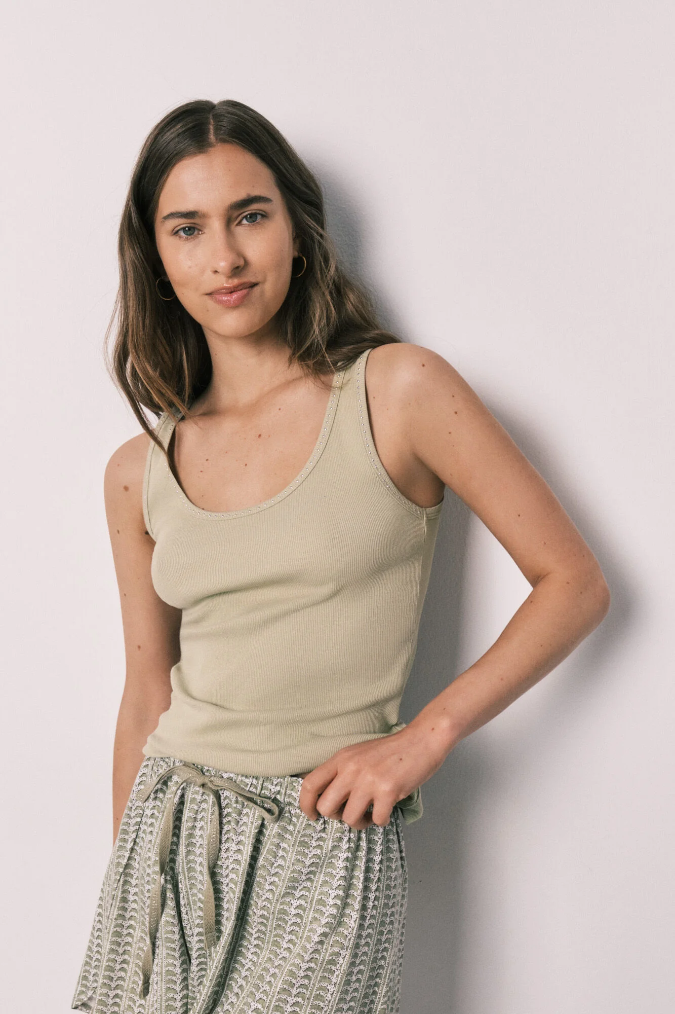 Green cotton short pyjamas - Image 3