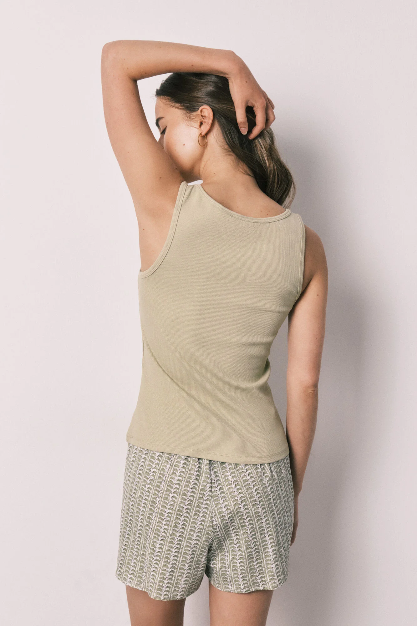 Green cotton short pyjamas - Image 4
