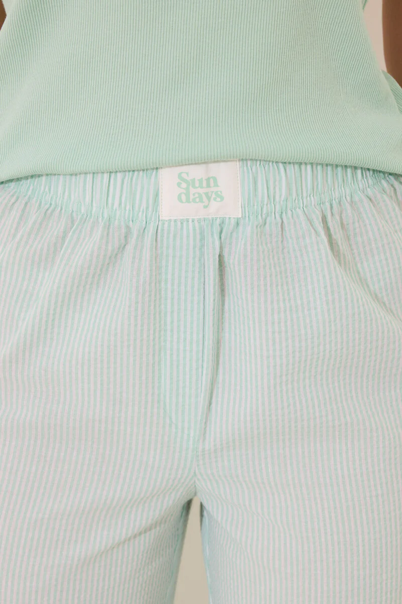 Green cotton short sleeve sleeved pyjamas - Image 5