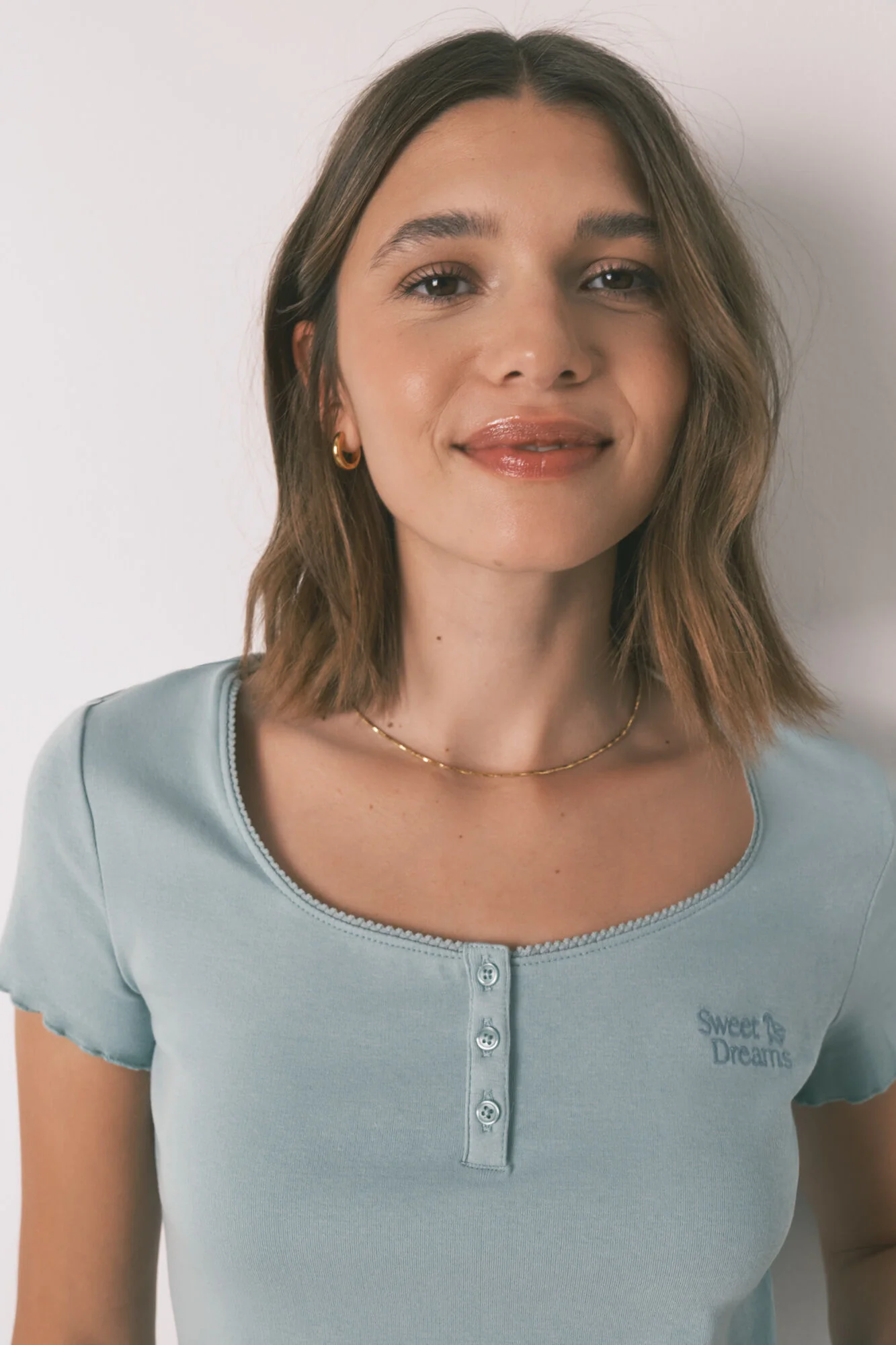 Green cotton short sleeve sleeved T-shirt - Image 6