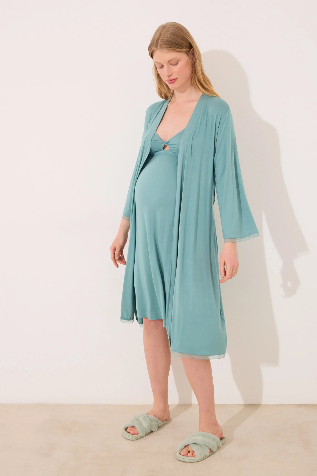 Green "Maternity" robe - Image 5