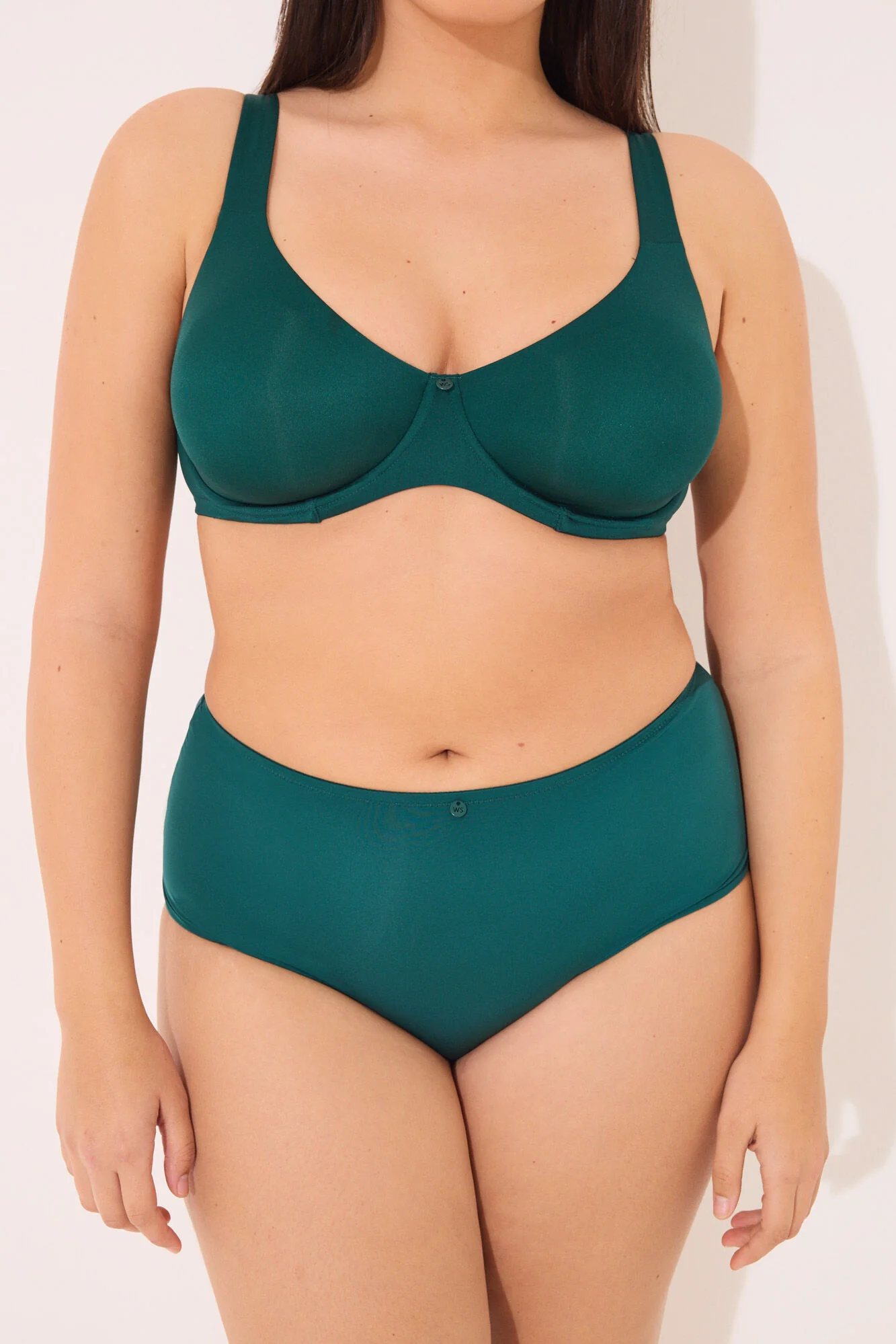 Green microfibre classic high panty