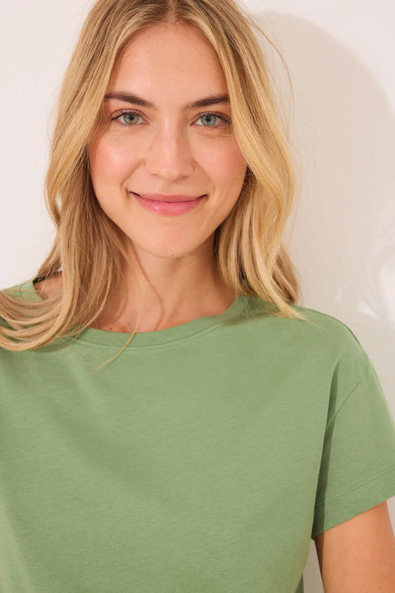 Green print cotton short sleeve pyjamas - Image 4