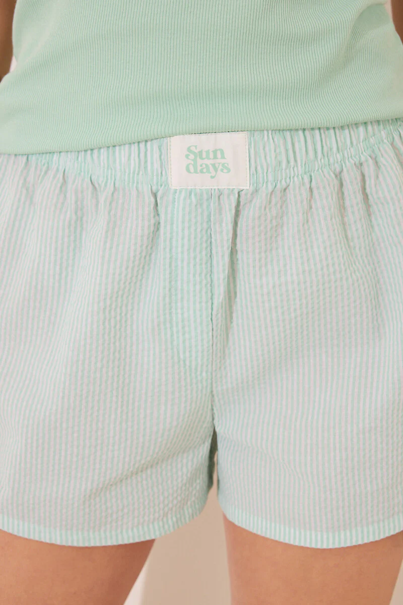 Green print cotton straps pyjamas - Image 6