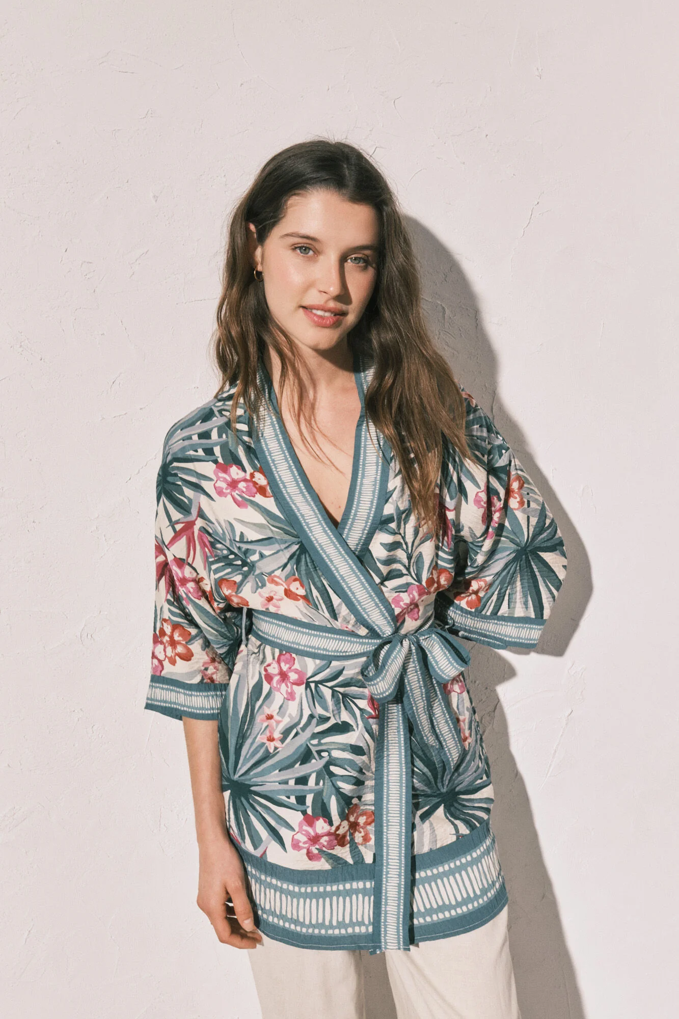 Green print kimono - Image 3